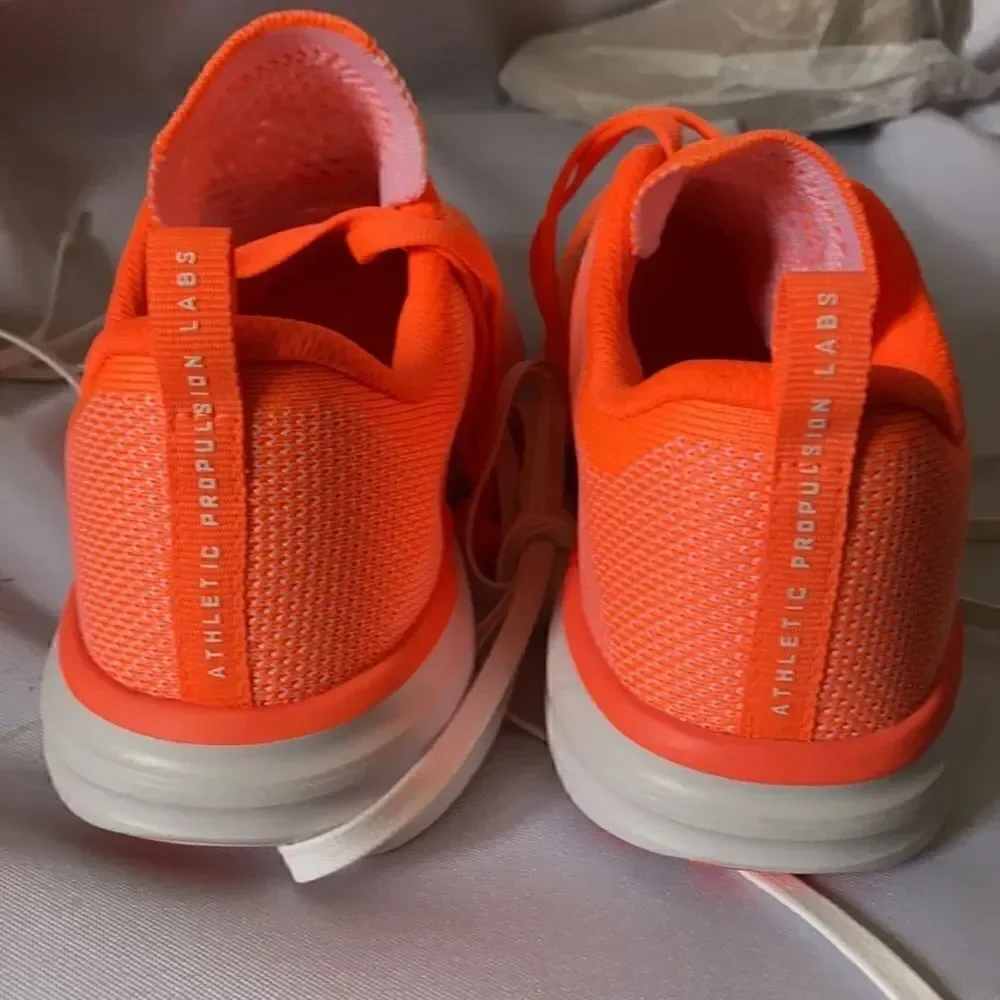 APL TECHLOOM PRO KNIT RUNNING SNEAKERS NEW NEON ORANGE 7.5